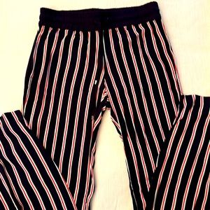 Cynthia rowley cotton striped pull on pants